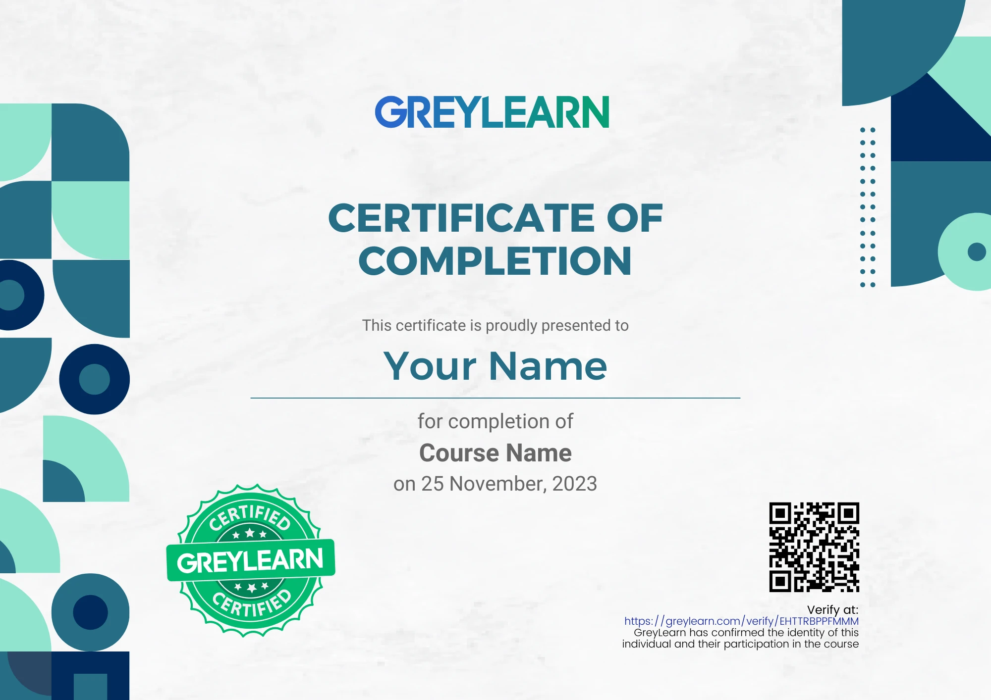 Certificate preview