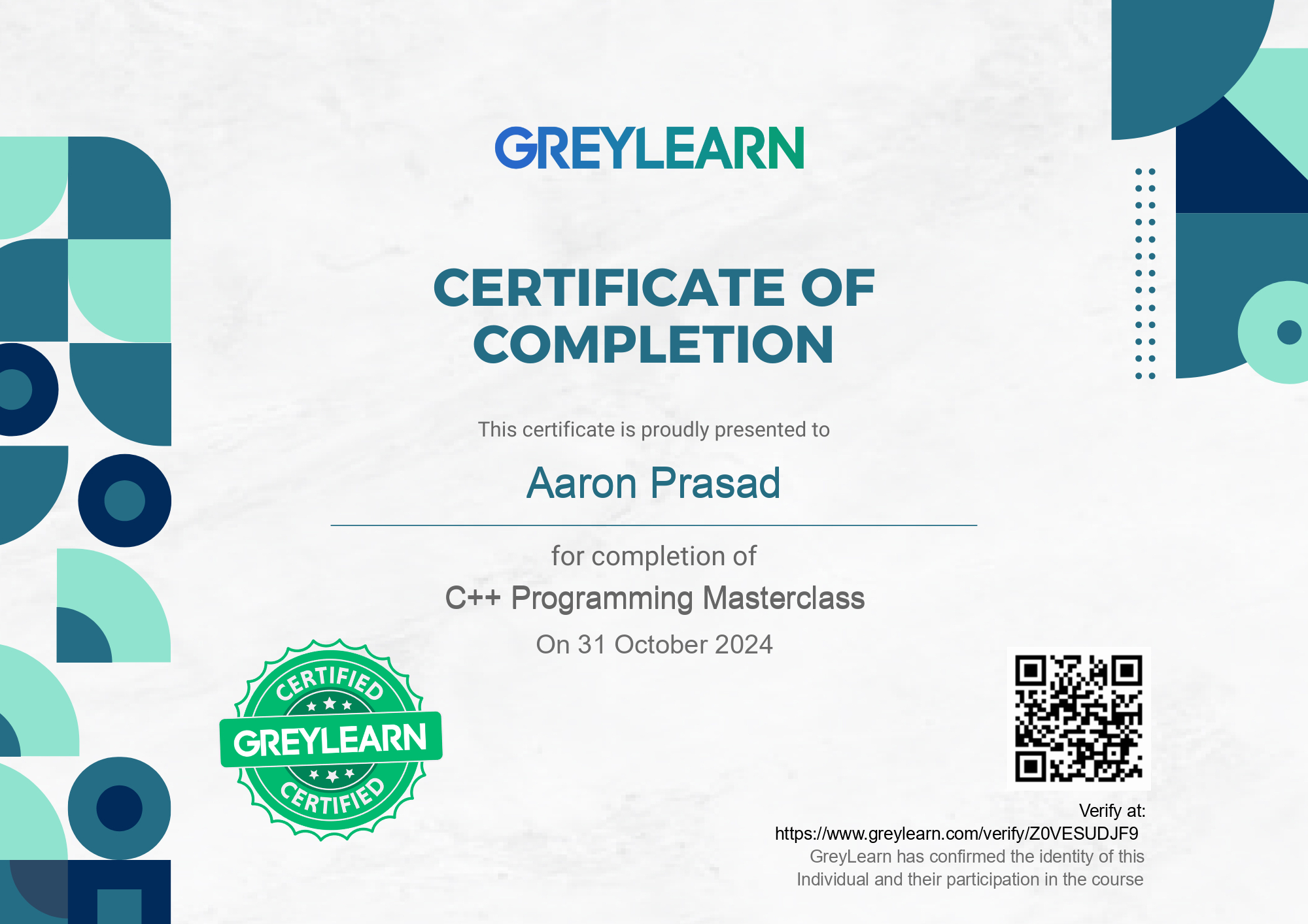 Certificate